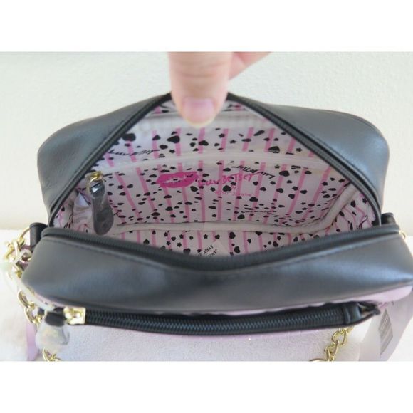 LUV BETSEY Quilted Striped MAUVE Crossbody and Pouch Set LBAIDEN Shoulder Bag - Picture 8 of 10